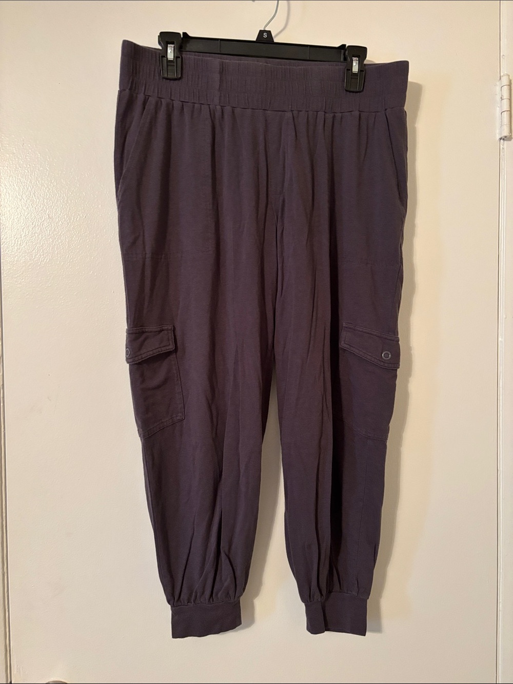 Relaxed Cargo Joggers in Deep Gray- Women's Track Pants